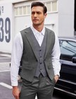 Men s Layered Slim Fit Formal Vest Wedding Waistcoat Business Dress Suit Top