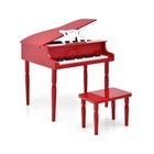 30-key Children Wooden Grand Piano Toy W  Bench   Music Stand Age 3 - 8 Year Old