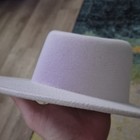 Woman s Vegan Felt Western Cowboy Hat White 100  Polyester Style  3176-k
