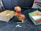 1960 s Vintage Japanese Tin Wind Up Jumping Dog Tested Works With Box