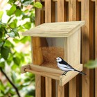 Us Wooden Bird Feeder Hopper Perch Stand Holder Bird House Feeder Squirrel Proof
