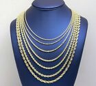18k Gold Filled Rope Chain Necklace 3 4 5mm  20-30  Mens Women s