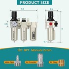 1 2  Npt Industrial Air Dryer For Compressor 3 Stage Air Compressor Water Sep   
