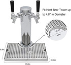 Kegerator Beer Drip Trays  Stainless Steel Keg Drip Tray With Non-slip Rubber Pa