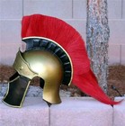 Antique Roman Legionaire Centurion Helmet Armor With Red Plume Medieval Helmet
