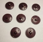 Vintage Brown Textured Shank Buttons Set Of 8 Sewing  75 Inch Round Plastic