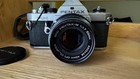 Pentax Mx Slr Camera Black Silver With 50mm Lens   75-200mm Lens  tested Works 