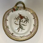 Royal Copenhagen Flora Danica Botanical Branch Handled Dish Wow