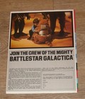 1978 Battlestar Galactica Tv Series Official Poster Magazine   1 Giant Fold Out