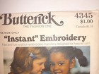 Butterick 4345 Embroidery Transfer Sewing Pattern Vtg Floral Butterfly Ship