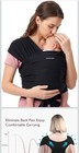 Baby Wrap Carrier Infant Sling Lightweight Hands Free Black Adjustable