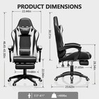 Gaming Chair With Footrest  Ergonomic Reclining Gamer Chair