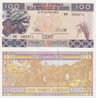 Guinea 100 Francs 2015 P A47 Unc 1 10 Bundle Lot 10 Pcs