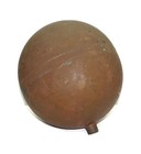 Big Round Vintage Copper Float Ball 8 In With 5 8 -18 Threaded Base Tesla Coil