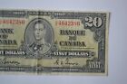 Canada 1937  20 Bill Circulated