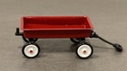 Lot Of 2 Vintage Red Wagon Dollhouse Miniatures 1 5    Radio Flyer Style Toy 1 12