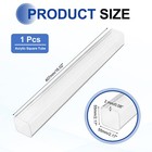 1 Pcs 55mmx55mmx2mm Wall Thickness 407mm Long Clear Acrylic Square Tube