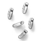 Floral Pinch Bail Connectors  925 Sterling Silver Vintage 70   s Cast Lot Of 5pcs