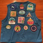 Girl Scouts Of America Usa Daisy Uniform Vest Blue With Patches 