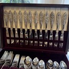 Vintage Godinger Baroque Silver Plated Flatware 78-pc Service For 12 W  Box