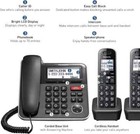 Panasonic Expandable Corded Cordless Phone System Answering Machine 2 Handsets