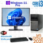 Windows11 Pc Dell Desktop Computer Wifi Dvd Core I3 8gb Ram Office 2021 Monitor 