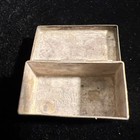 Vintage Mexican 925 Sterling Silver Mini Pill Box Turquoise Repousse Flower 6 7g
