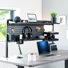 Vivo Black Steel Clamp-on 46  Multi-purpose Pegboard Organizer