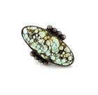Lou Bilou Dewolf Navajo Sterling Silver Variscite Ring Size 6 75  cracked Stone 