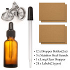 Tincture Bottles With Dropper 12 Pack 2 Oz Amber Glass Dropper Bottle