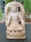 Indian Antique Old Hand Carved Hindu Religious Goddess Figurine Sculpture Idol