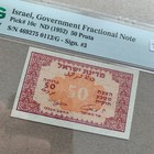 Israel 50 Pruta Banknote 1952 P10c Pmg 65 Epq Gem Unc Israeli Currency Sing   3