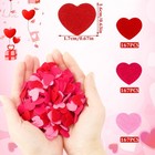Marforever 500 Pcs Red Rose Pink Heart Confetti Felt  