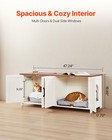 Vevor Cat Litter Box Enclosure Furniture For Multi Cats 47 2  Litter Box Cabinet