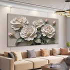 Canvas Art Wall Decor Modern Minimalist Home Wall Decor 40l  X 20w  Off White