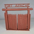 Vintage 1964 Marx Fort Apache Playset Parts Lot Figures Fence Gate Tepee
