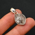 Herkimer Diamond Gemstone 925 Sterling Silver Handmade Pendant Jewelry Gift For
