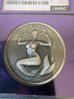 2026 Niue  1 Mermaid Ngc Ms 70 Antiqued 1 Oz Fine Silver Coin - Purple Core