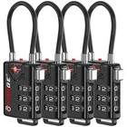 Tsa Approved Cable Luggage Locks - Resettable Combo  Durable Alloy Body  Travel