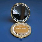 Estee Lauder Lucidity Special Edition Clear Crystal Gold Tone Compact With Case