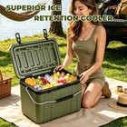 Ultra-light 25 Quart Hard Shell Cooler  5-7 Day Ice Retention For Camping