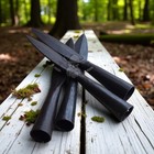 Hand-forged Medieval Spearhead Set Of 4 Carbon Steel Antique-style Art Object