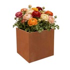 18x18x18 Inch Corten Steel Planter Box Metal Garden Planter Pot For Outdoor Yard