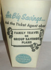 Vintage New York Central Railroad Paper Cup Sleeve Of 250   Ajax Wedge 40s 50s  