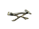 Vintage Navajo Sterling Silver Turquoise Roadrunner Pin Brooch