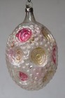 Vintage Antique Glass Multi Indent Bumpy Drop Christmas Ornament Germany