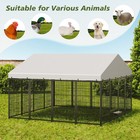 9 6ft Large Dog Kennel Pet Run Coop Enclosure Fence Playpen Hutch W Roof Cover
