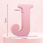 6 Inch Pink Wood Letters Unfinished Wooden Letters For Wall Maga Decorative Stan