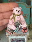 Dollhouse Miniature French Teddy Bear Toy Box Le Coffre D emilie Vintage