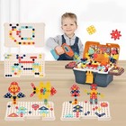 Magic Montessori Play Toolbox  Design And Drill Toy  Kids Tool Set Box Kit Fo   